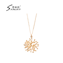 sumni Samini 18K gold simple branch necklace female European and American atmospheric texture personality forest collarbone chain