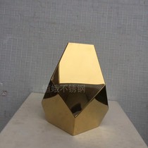 Stainless steel vase countertop geometric flowerpot metal plating paint countertop flower 2019 new custom spot