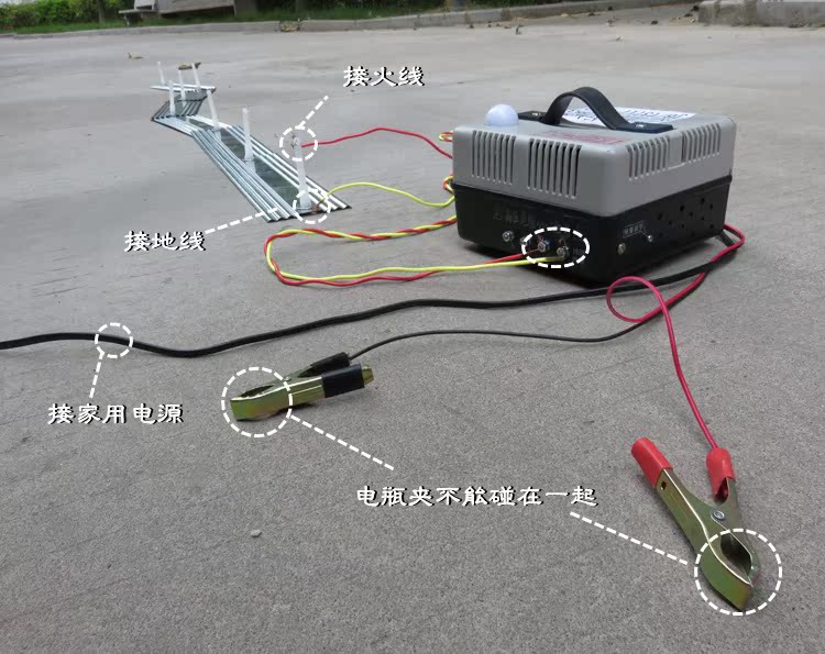 野外电子灭鼠器 扑鼠器捕鼠器电猫电鼠器交直流 电击灭鼠12v电瓶