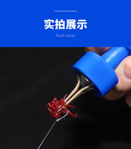 New Fast Hanging Red Worms on Bait Red Worm Clamp Earthworms Live Bait Clips Grain Leather Fascia Fast Binder