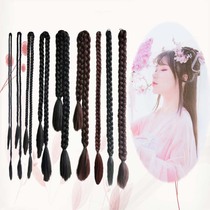 Ancient costume ponytail pigtails performance costume twist Xiuhe wig childrens hair accessories national photography wig pigtails