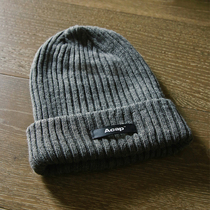 Acap Brand gray wool knitted cold hat autumn and winter big head ear protector warm womens mens American style