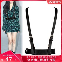 Fashionable European and American cool ins style strap outside wear waist seal ladies decoration with skirt suit vest sling belt