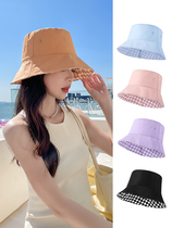 Sunscreen children Summer bifacial 100 lap fisherman hat big hat peak ice silk covered sun hat anti-UV sun hat
