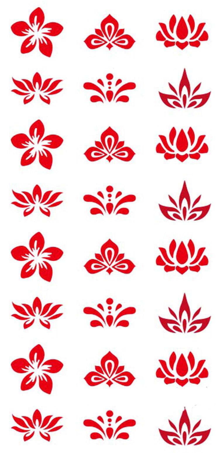 99包邮纹身贴防水女持久影楼写真古装眉心贴额头贴花钿性感