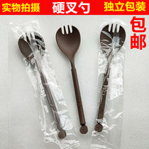 Independent Packaging 15CM Thickened Plastic Fork Spoon Disposable Cake Spoonful of Cooked Rice Food Fast Food Takeaway Fork Spoon