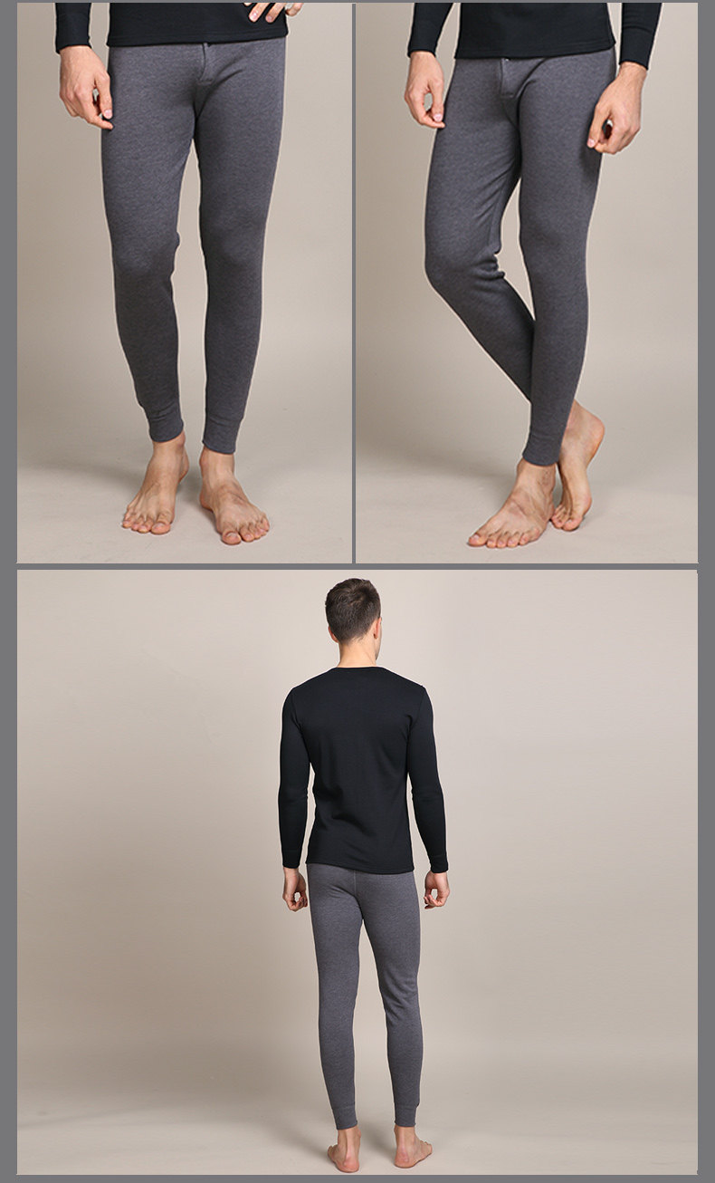 mexican/稻草人男士秋冬新品磨绒中厚秋裤单裤保暖裤棉裤25705ac