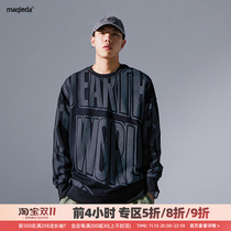 Marchetta autumn round neck sweatshirt spring autumn thin long sleeve clothing autumn men's loose fashion brand ins clothing