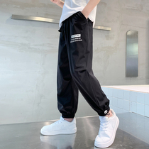 Boys Ice Silk Quick Dry Pants Summer Thin 2022 New Kids Stylish Anti-Mosquito Sports Casual Pants