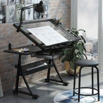 Glass Painting Room Fine Art Painting Desk Coaching Class Training Table And Chairs Suit Middle School Students School Country School Calligraphy Courtdesk And Chairs