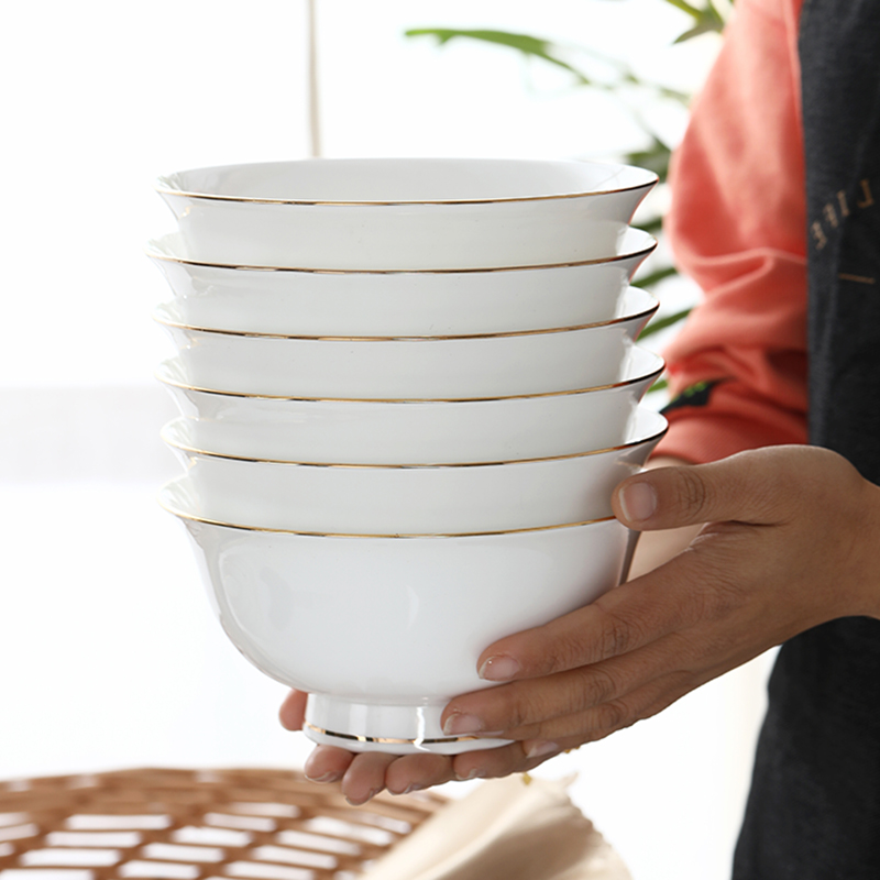 Jingdezhen ceramic bowl home eat rice bowl up phnom penh soup bowl rainbow such always prevent hot tall bowl bowls ipads porcelain rice bowls