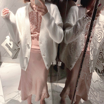 Fish rabbit 2020 Autumn and Winter new two-piece womens suit skirt Korean fashion high waist slim knitted dress