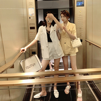 Womens 2019 summer new high cold Imperial sister style suit suit Korean Fashion Net Red foreign air casual two-piece set