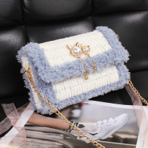 Hand woven bag knitting hand woven homemade wool icicle line diy material to send girlfriend hand made gift