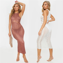 European and American holiday beach sunscreen beach sweater hollowed out coat bikini blouse swimsuit outside female shawl