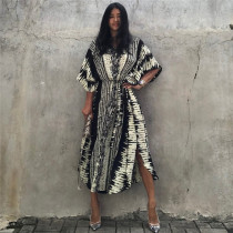 Sunscreen clothes loose large size cotton beach dress bikini blouse swimsuit outside robe long holiday coat women