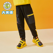 Bumblebee boys' sports pants Korean style handsome 2022 new autumn clothing big children's loose casual trousers trendy