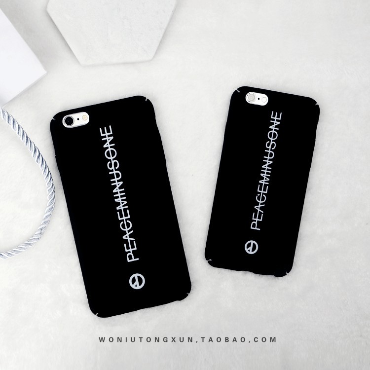 权志龙gd原创潮牌peaceminusone苹果iphone7/6splus/磨砂手机壳硬