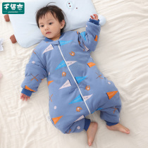 Baby Sleeping Bag Autumn winter Anti-kick by Child Thickened Newborn Child Clips Cotton Plus Cotton Babies Sub legs one-piece clothes