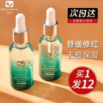 Hundred plant extract small green bottle color repair soothing to remove red mark moisturizing facial essence