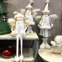 Christmas Angel Doll Decoration Hotel Family Dress Christmas Doll Ornaments Arrangement Props Gifts Three Piece
