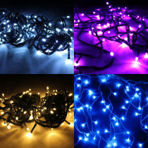 Christmas tree colored light string 10 meters 100 head LED light string color light LED string light Christmas tree decorative light green line