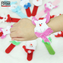 Colorful Christmas clap ring Christmas bracelet bracelet wrist hair hoop Christmas decorations Christmas gift snap ring