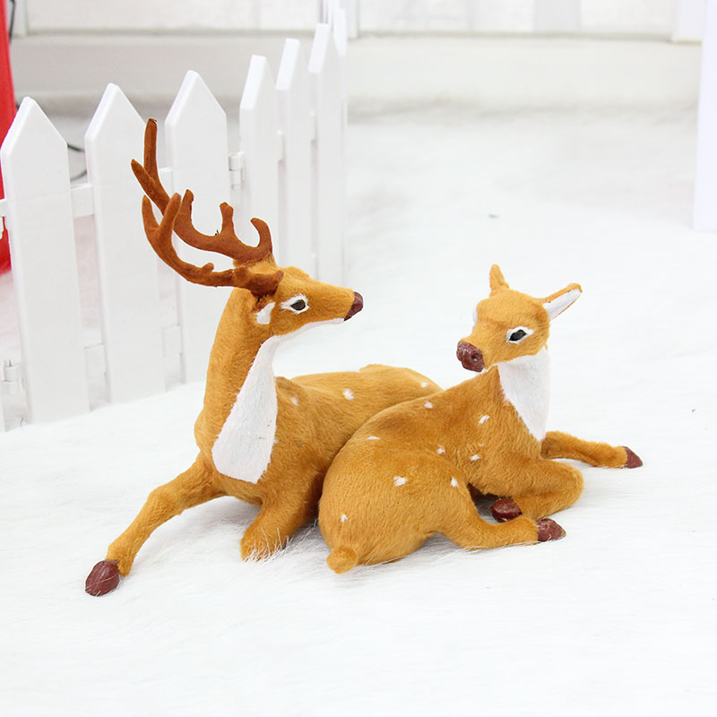 郎森圣诞情侣对鹿夫妻鹿圣诞鹿/麋鹿圣诞节Z鹿圣诞节仿真摆设鹿产品展示图2