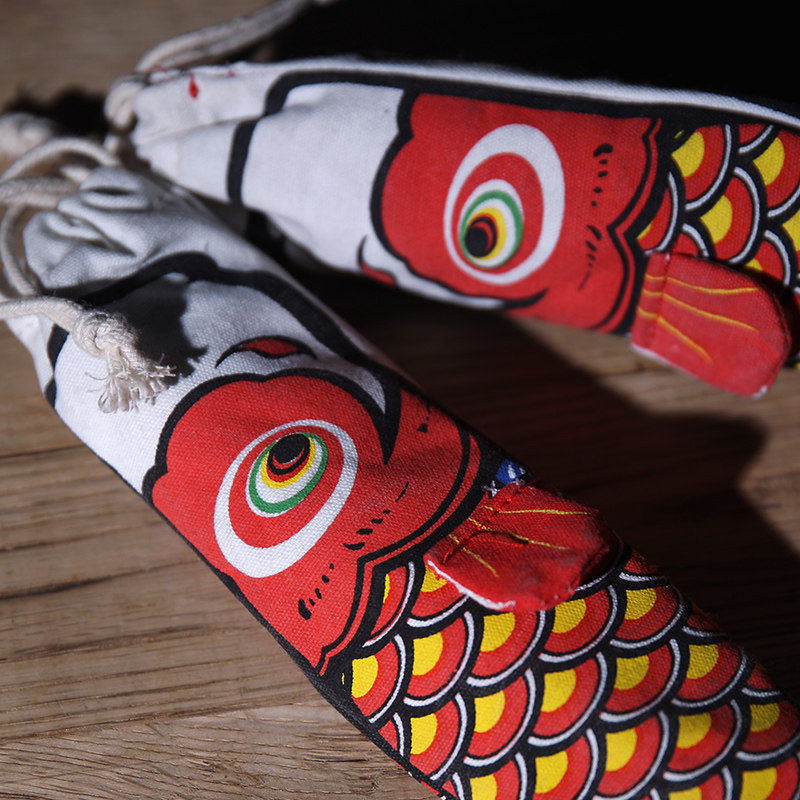 日式和风鱼形布袋 筷子勺子收纳袋环保便携餐具收纳袋棉麻礼品袋