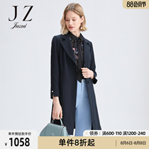 JUZUI Jiuzi official flagship store 2021 spring new solid color hanging suit windbreaker womens jacket waist