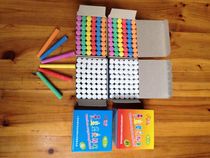 Wenhua dust-free plastic color chalk children teacher Board newspaper Chalk Green chalk 6 colors total 48
