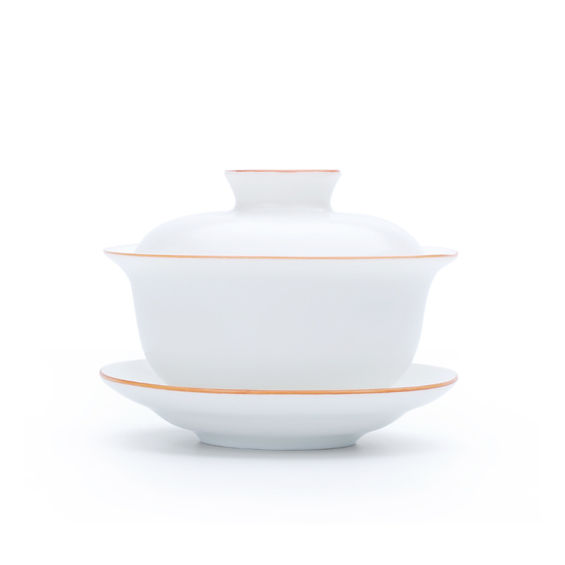 MaiTao month white slice your up tureen tea set to leave but a bowl with manual household kung fu to three tureen tea cup