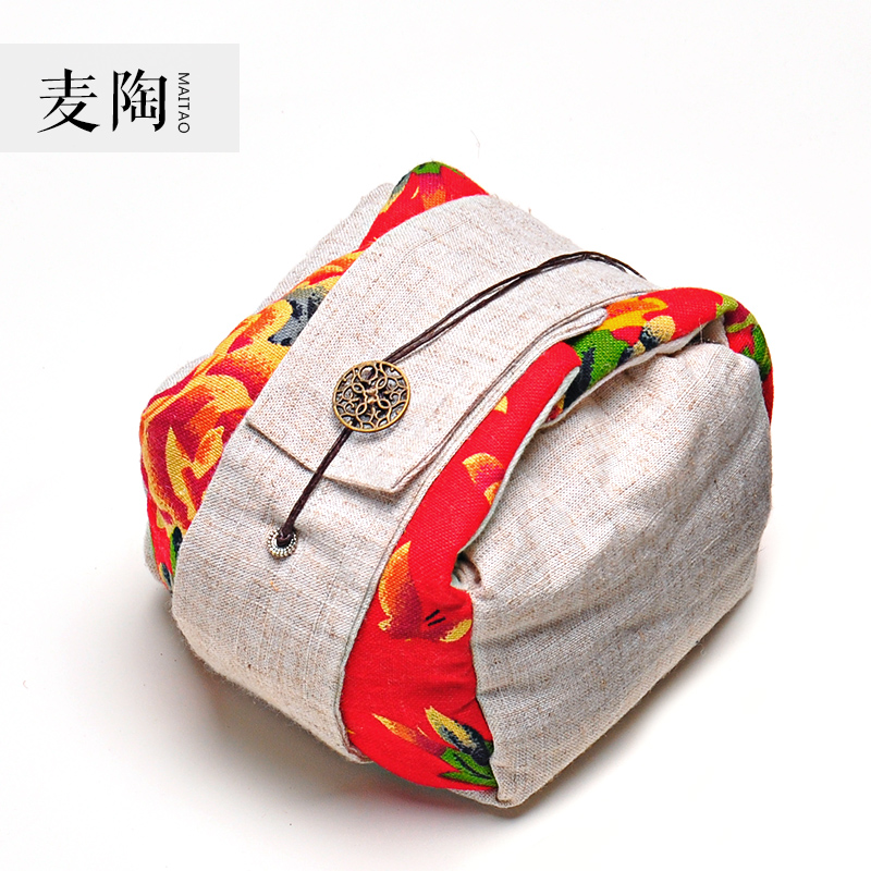 MaiTao portable tea receive a travel bag cloth teapot teacup receive package a pot of four cups of cotton rope thickening