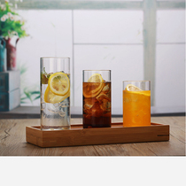Transparent lead-free high temperature round straight tube High Borosilicate coffee tea heat-resistant drinking water breakfast juice glass