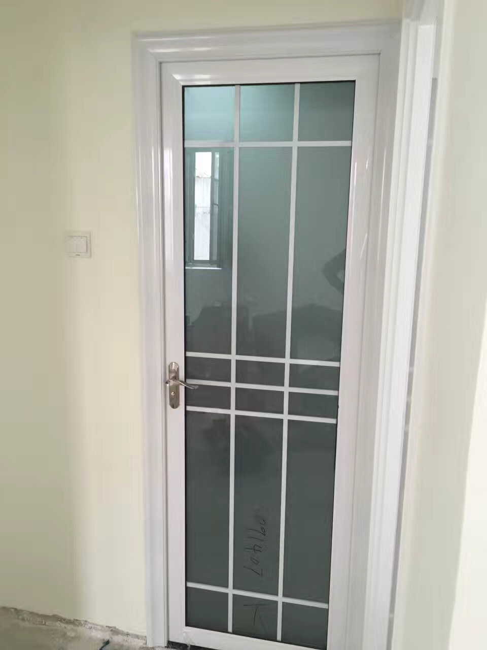 平开门定做门钛镁铝合金厨房卫生间双层钢化磨砂玻璃门厕所门定做