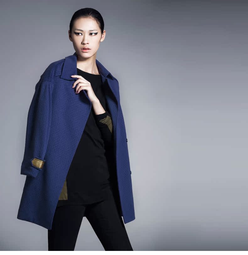 初语 外套女装显瘦中长款休闲单排扣风衣9440611001 - 初语官方旗舰店