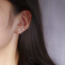 925 sterling silver star stud earrings 2021 New Tide Simple female small niche design earrings
