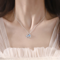 Ancient style necklace 2021 new female light luxury niche design sense tide Net red accessories sterling silver couple choker