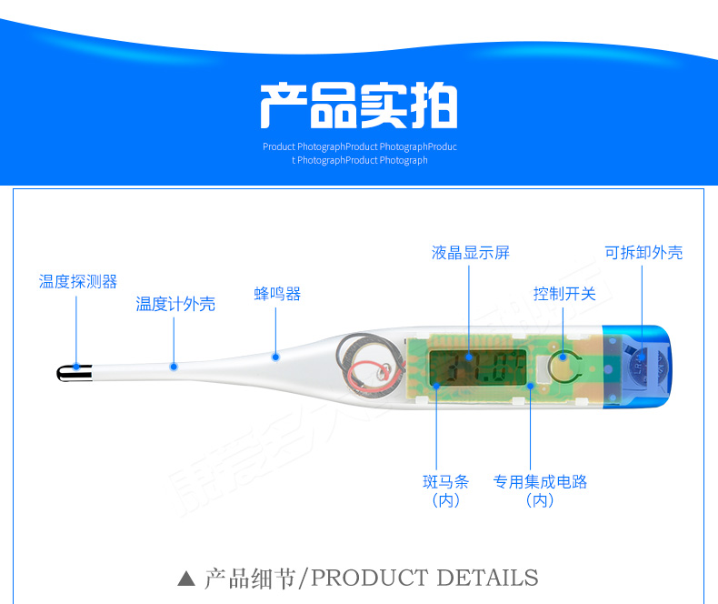 包邮 健勒仕电子体温计 婴儿小孩成人家用温度