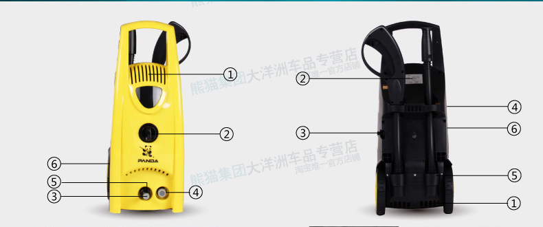 Автомойка 熊猫2062静音自吸家用高压洗车神器清洗机 220v 洗车机感应电机 PANDA SOFTWARE