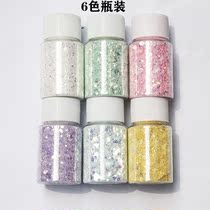 Kexiyan original Japanese blue light shining series matte hexagonal sequins Nail art epoxy mixed glitter mixed powder