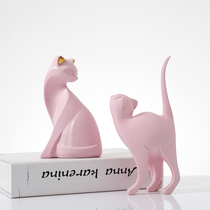 Nordic elegant cat ornaments Desktop knickknacks Enchanting animal ornaments Home decorations Creative gifts Childrens room