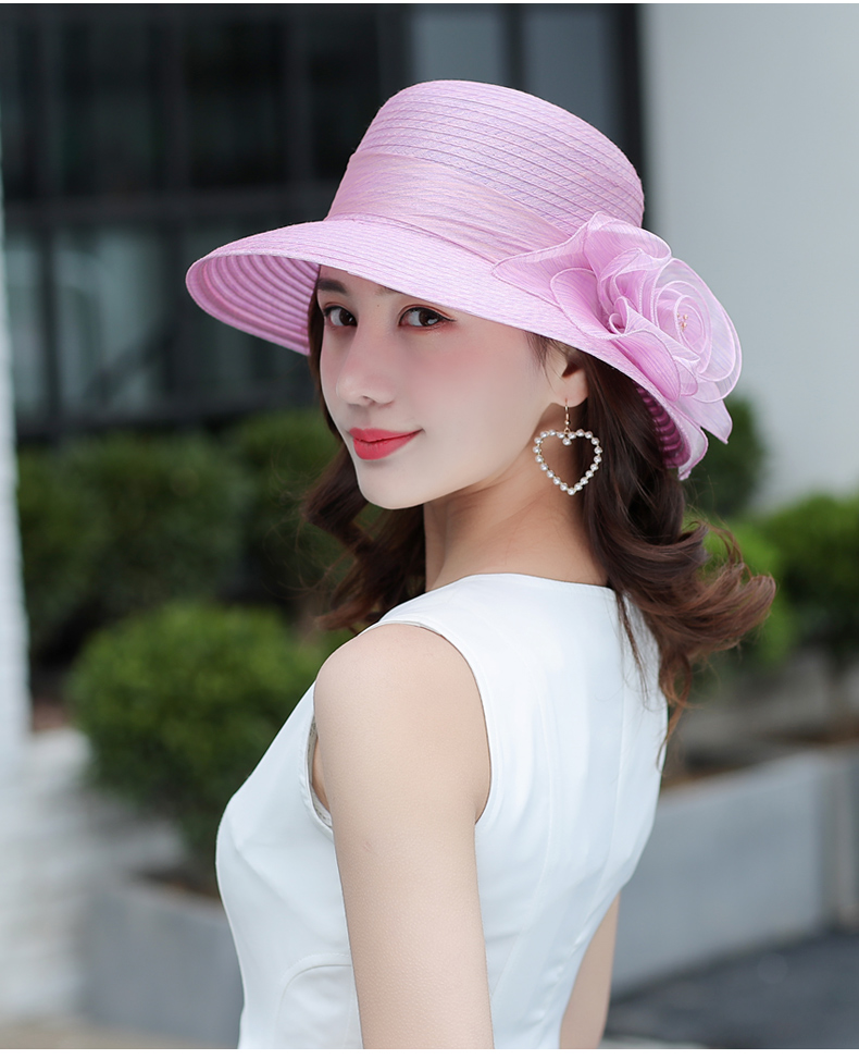 女士太阳帽韩版防晒防紫外线户外帽子女夏天出游时尚遮阳百搭草帽