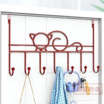 Door rear adhesive hook rack No punch wall hook clothes hanger on bedroom kitchen door storage coat hook