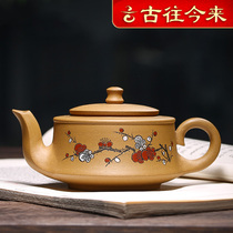 Through the ages and now Yixing purple clay pot famous pure handmade tea pot Kung Fu tea set Plum blossom quilt
