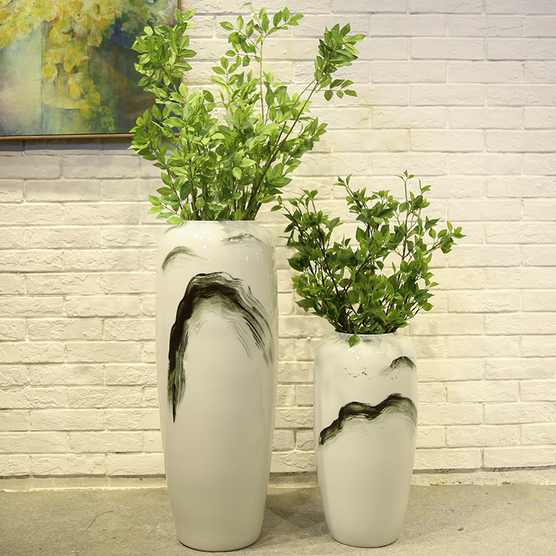 The New Chinese jingdezhen ceramic vase landing place, arranging flowers decorate the sitting room stores to dry flower simulation floral arrangements