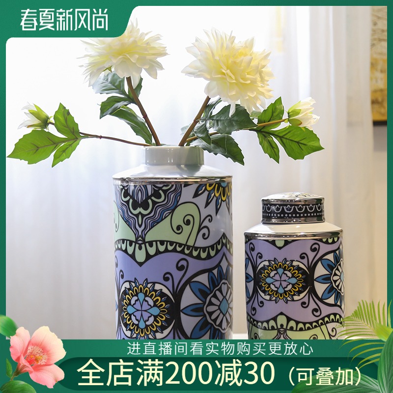 The New Chinese jingdezhen ceramic general European vase piggy bank can candy as cans furnishing articles between example hotel decoration