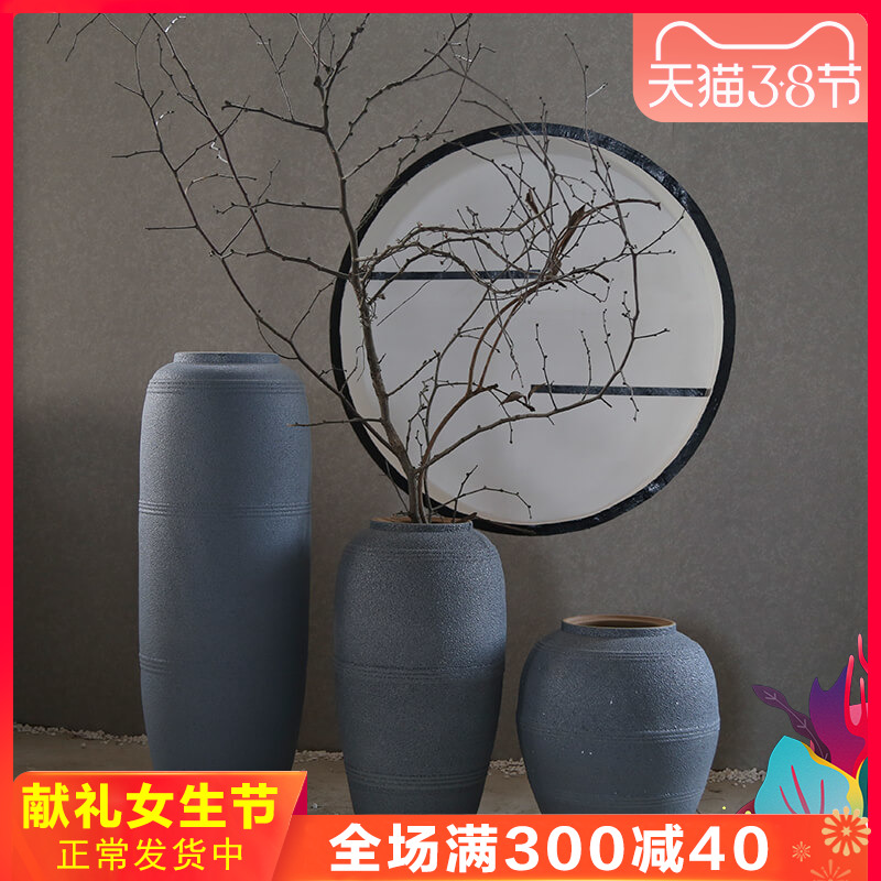 Creative coarse some ceramic pot retro nostalgia furnishing articles restaurant decoration to the hotel club big flower implement ceramic floor receptacle