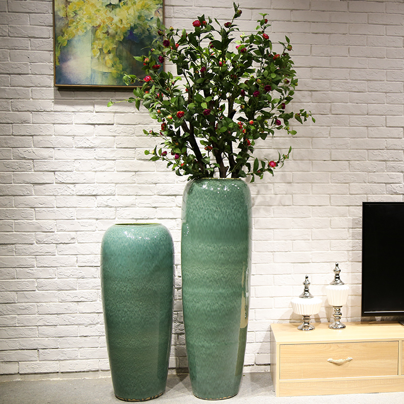 Jingdezhen ceramic vase of large sitting room, dining - room home furnishing articles furnishing articles decorations simulation artificial flowers flower arrangement