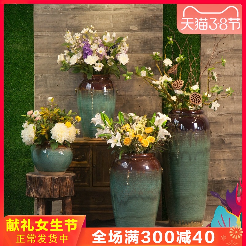 Jingdezhen ceramic vase of large hotel hotel sales department between example large vases, flower, flower arranging furnishing articles